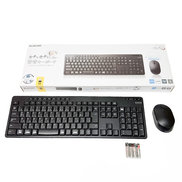 エレコム 無線静音フルキーボード＆マウス TK-FDM116SKMBK Windows/Chrome OS/macOS ワイヤレス