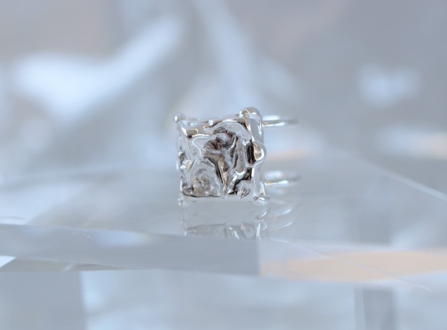 Vo.04【  凹凸 】×  square ring × 925silver × free