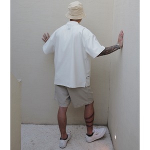 Textured oversized polo shirt 0860