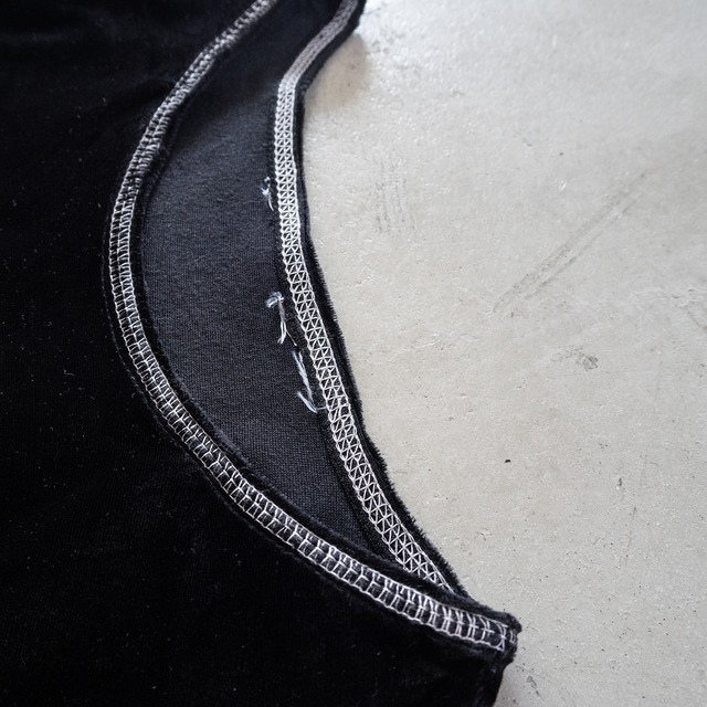 unknown used Velveteen short-sleeve pullover