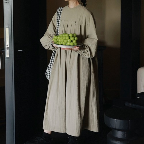 フロントタックロングワンピ ・12453