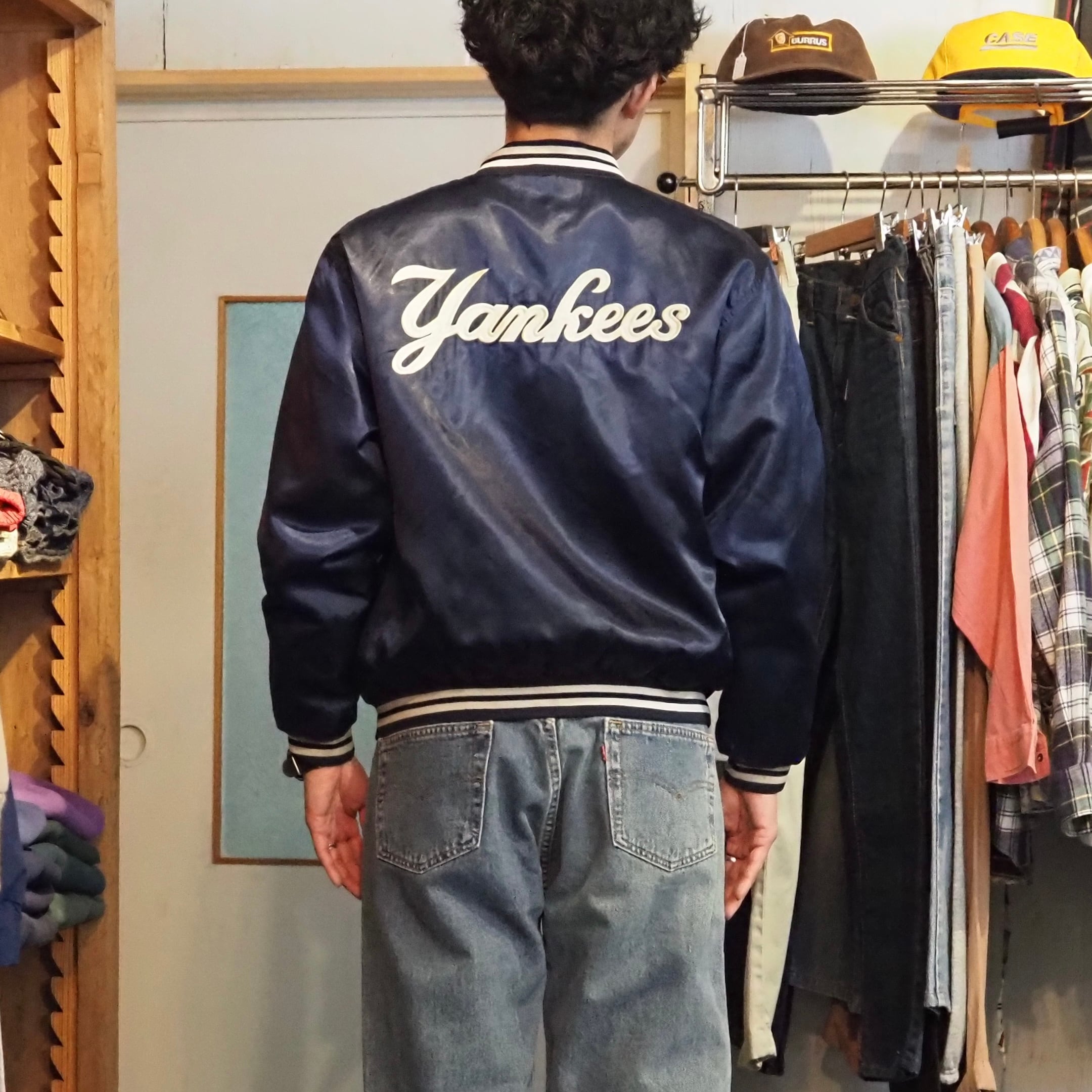 90's MLB GENUINE MERCHANDISE【NEW YORK YANKEES】Nylon Varsity
