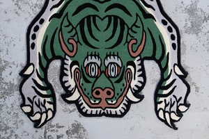 Tibetan Tiger Rug 《Mサイズ•ウール・オリジナル2・フォレストグリーン326》チベタンタイガーラグ