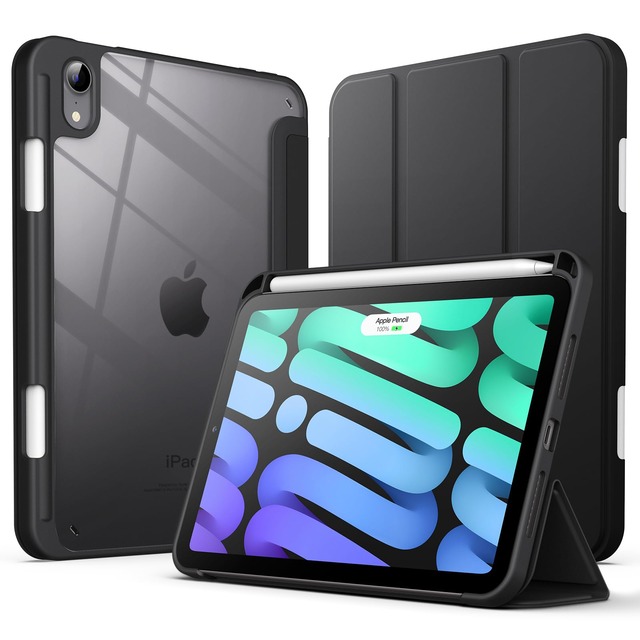 JETech iPad mini A17 Pro/第6世代 8.3インチ (2024/2021)用 ケースカバー (ブラック)