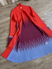 chevron art pleats cardigan-5146-1