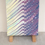 〈朝と夜のカクテル〉ピーコックくずし柄 × ドット模様〜洗えるきもの（シルジェリー）〜