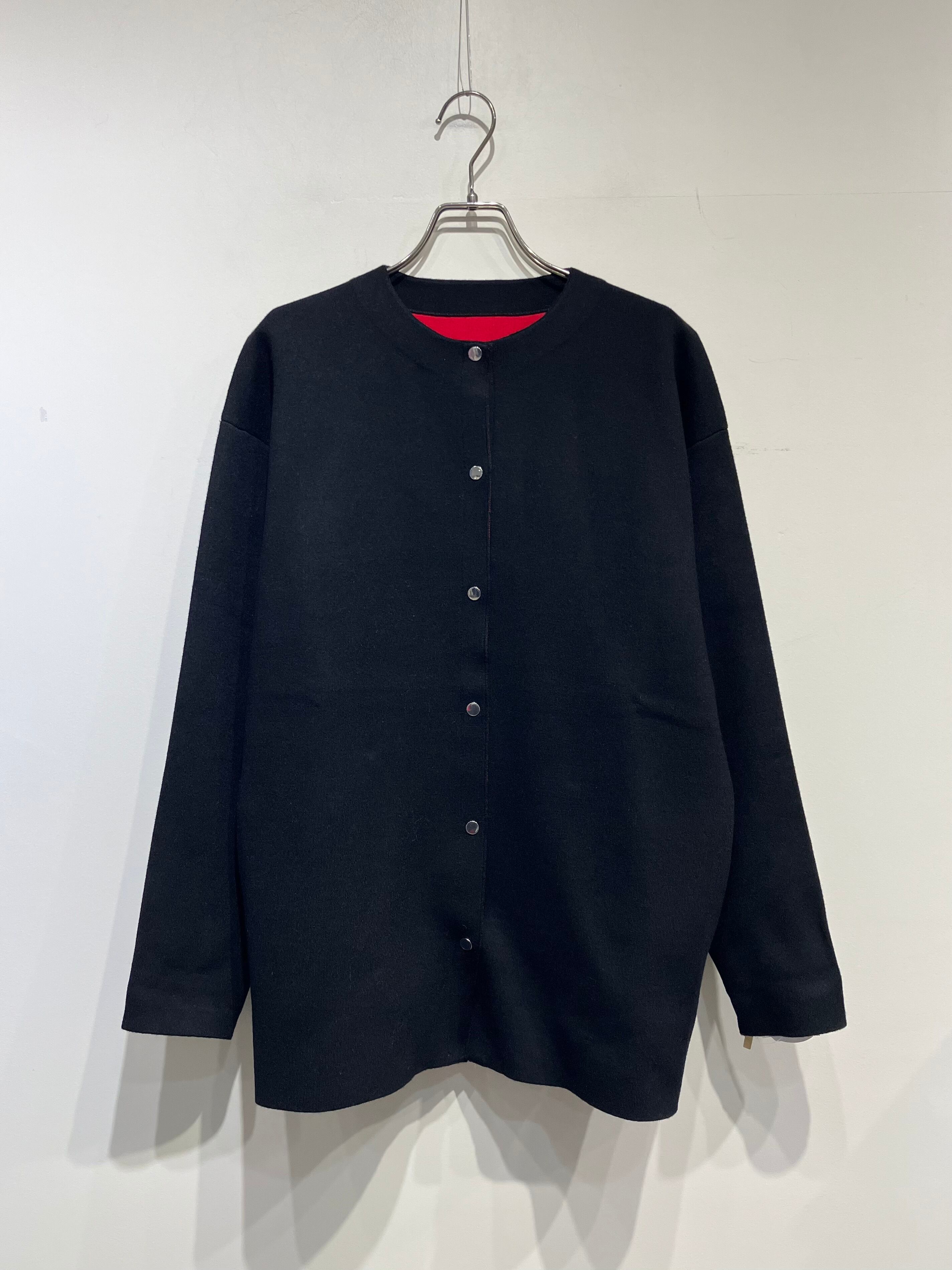 PICCIN ドットボタングログランテープ配色カーディガン