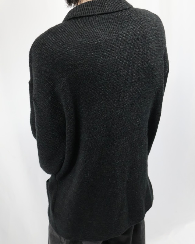 oversized dark gray cardigan