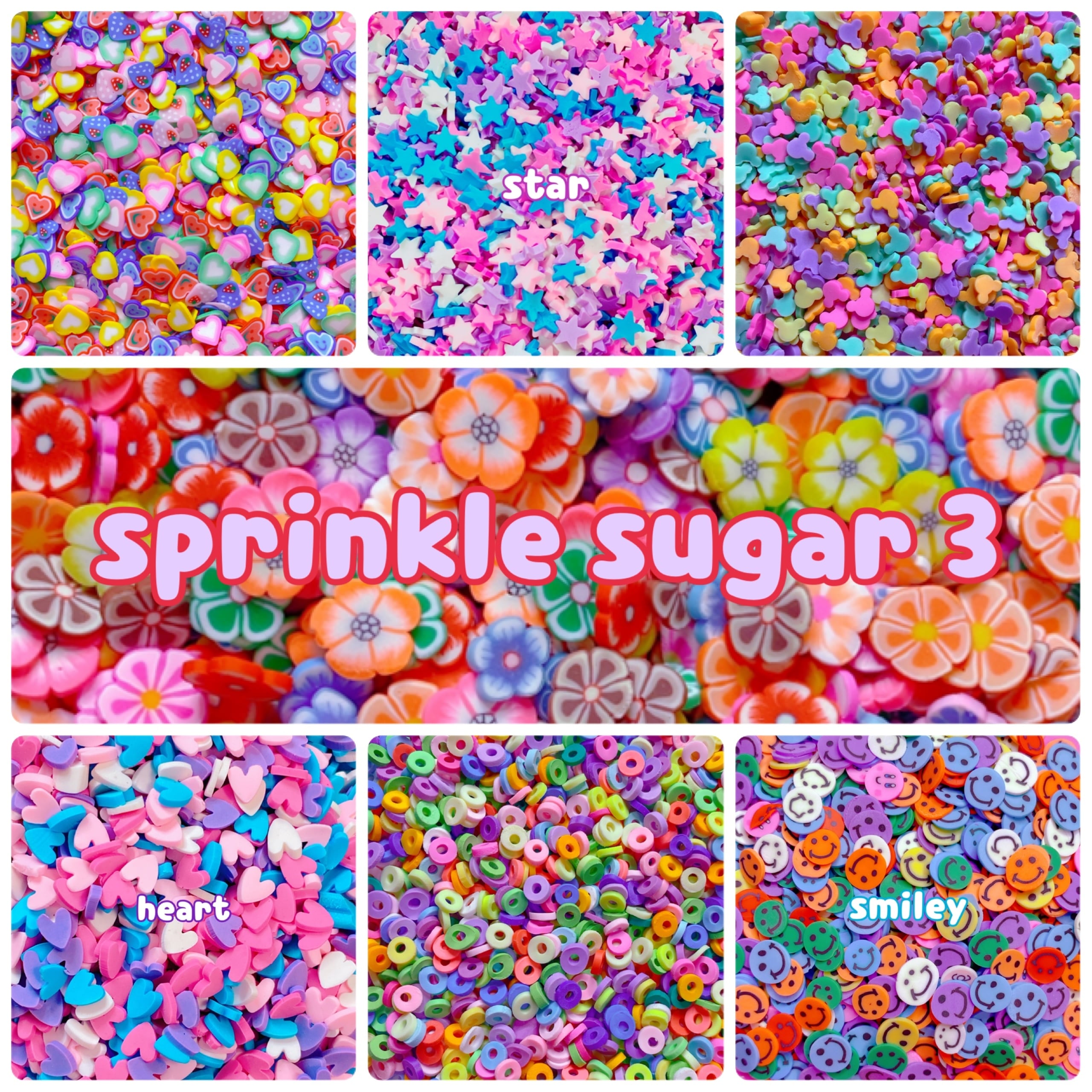 【№3】スプリンクルシュガー フレークパーツ クレイチップ 10g | スライム材料専門店 mon slimey 【№3】スプリンクルシュガー フレークパーツ クレイチップ 10g | スライム材料専門店 mon slimey