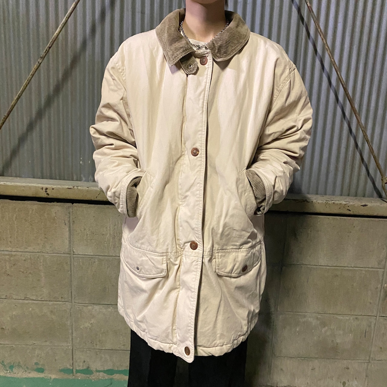 90年代 Eddie Bauer エディーバウアー コットンジャケット ダウン 