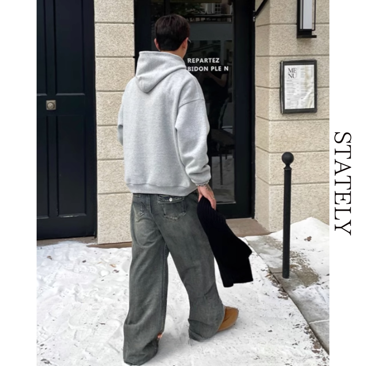 ビッグレタープリント プルオーバーパーカー/2color_T138・画像7