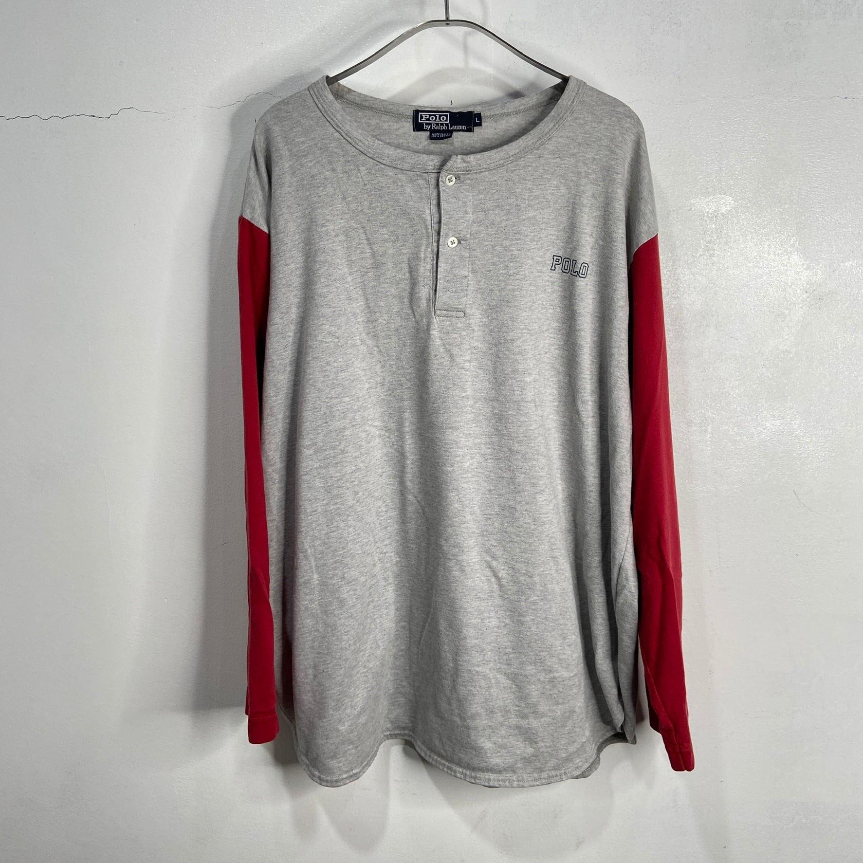 送料無料』90s USA製 Ralph Lauren ヘンリーネックラグラン 送料無料』90s USA製 Ralph Lauren ヘンリーネックラグラン