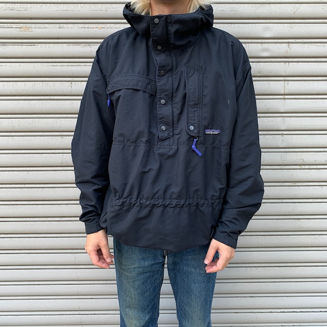 80s patagonia 香港製　バックボウルアノラック　ブラック　M