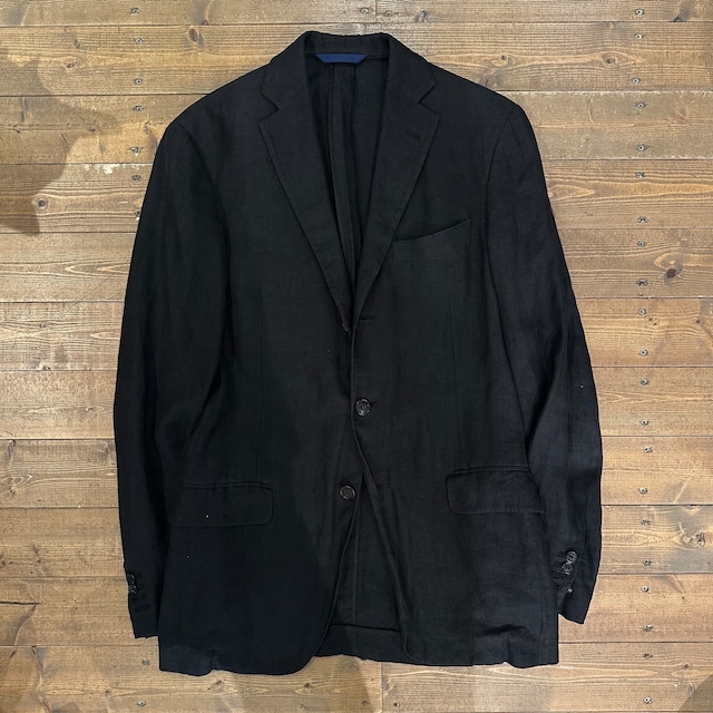 BELVEST BLACK LINEN JACKET 46