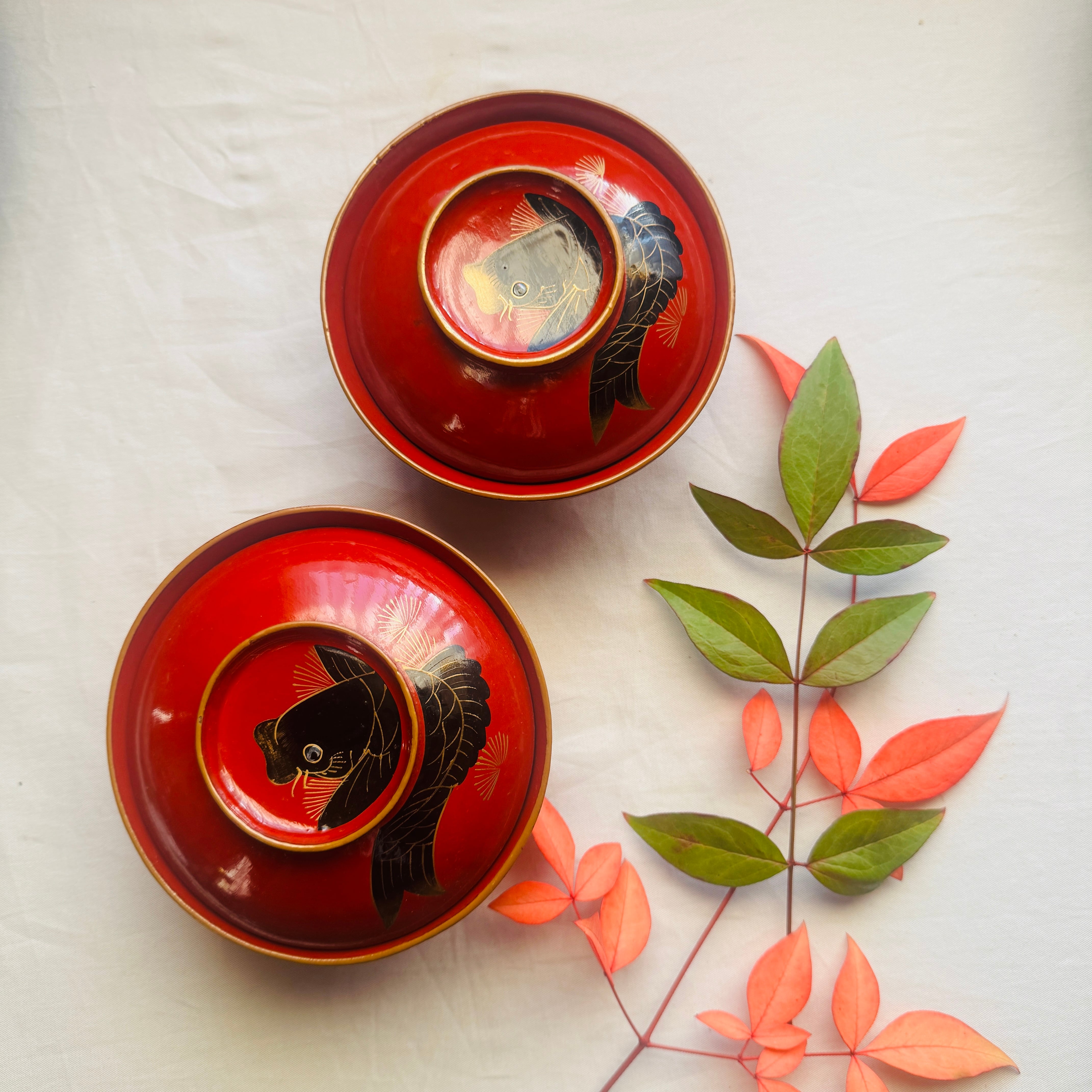 時代物漆器 金蒔絵漆 月うさぎ文木製菓子器5客セット 木製皿 | PAY ID