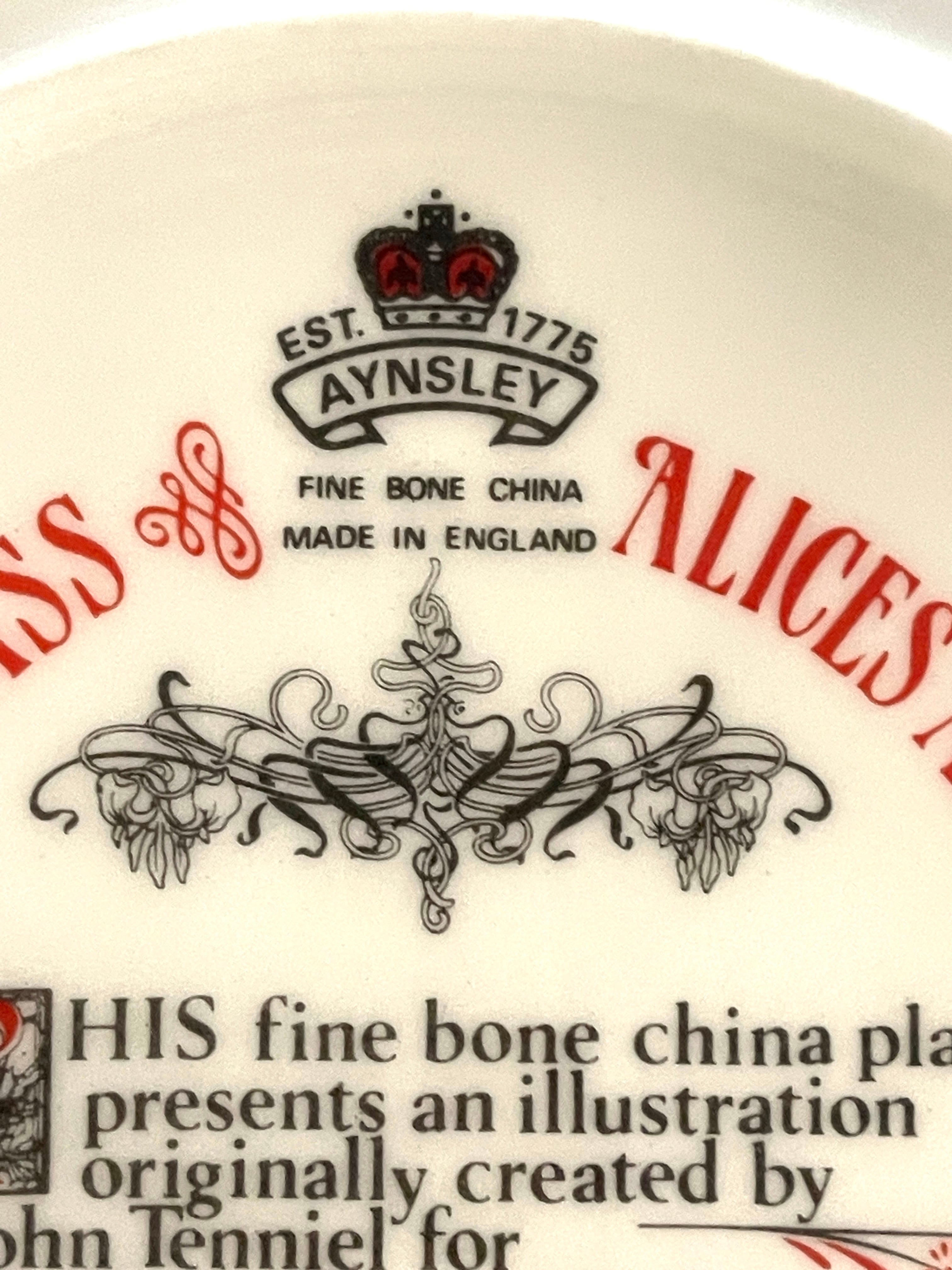 ◇AYNSLEY◇アリス プレート◇ヴィンテージ◇全6種◇鏡の国のアリス