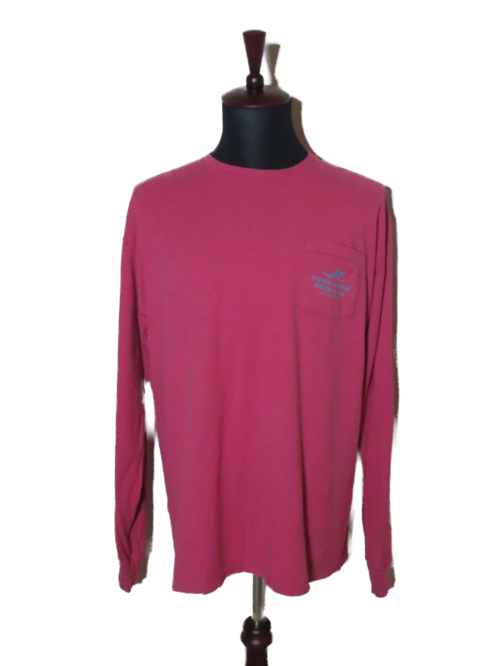 CHINA BEACH SWIM CLUB DEADMAN'S POINT POCKET LS TEE CRIMSON FALL 2