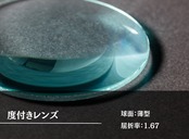 球面:薄型 屈折率1.67