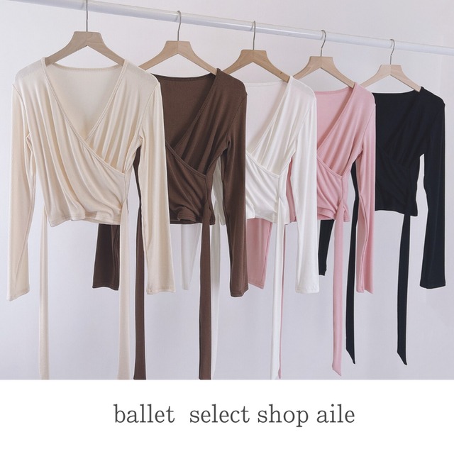 バックリボンカシュクールトップス5色展開 A0440