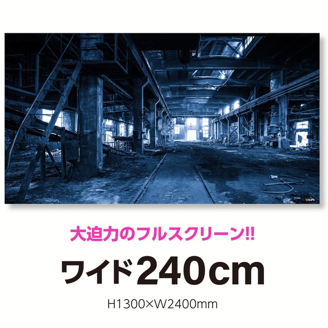 【SR-004L】超ワイド240cm（H1300×W2400mm）／空間／廃墟〈はがせるシール付き〉：貼るだけでスタジオ気分!!【テレワーク・撮影用壁紙ポスター】