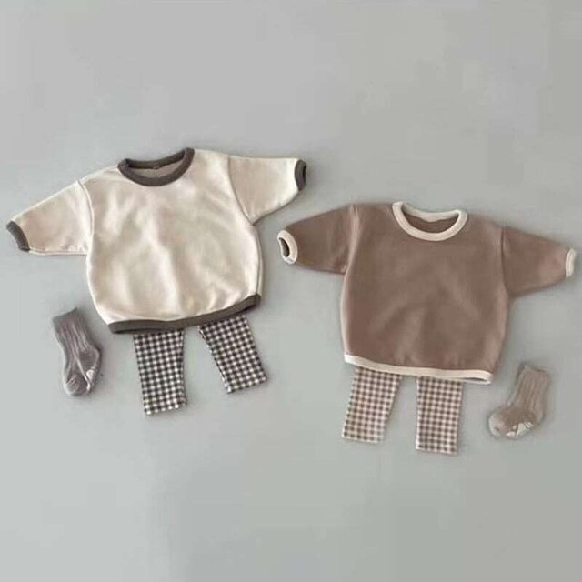 【BABY&KID】バイカラートレーナーORチェック柄ボトムス