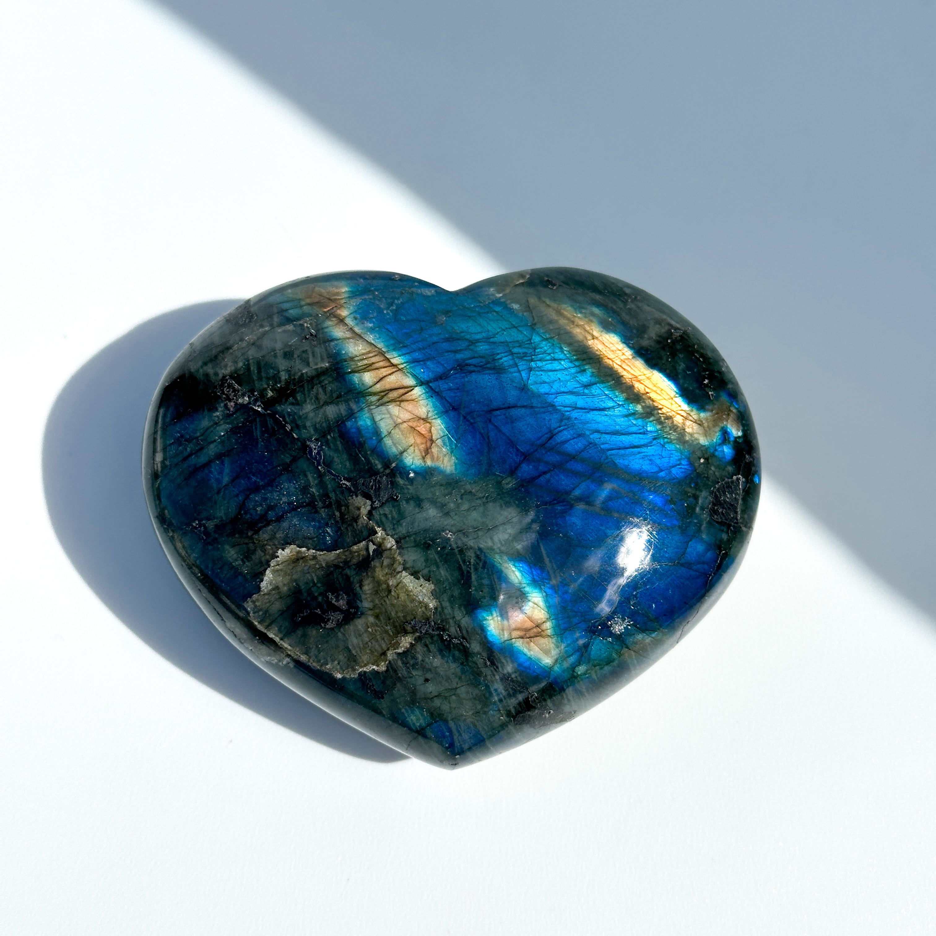 Big♡ラブラドライト ハート 01◇ Labradorite ◇天然石・鉱物・パワーストーン・インテリア