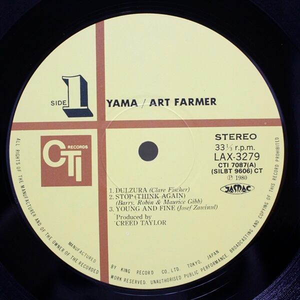 Art Farmer With Joe Henderson / Yama [LAX 3279, CTI 7087] - 画像3