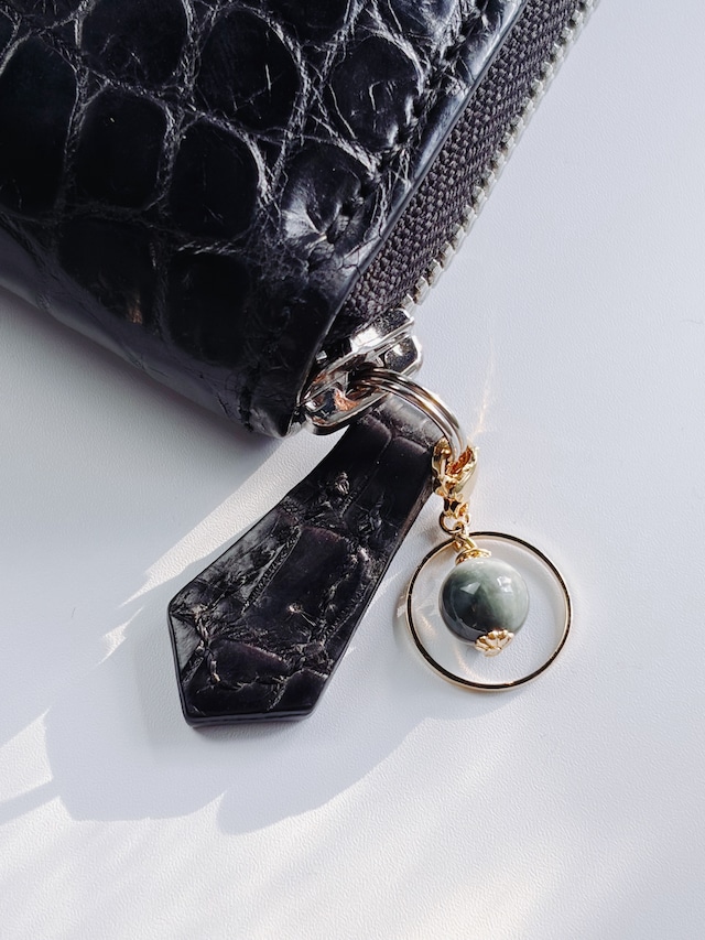 お財布アクセサリー design.4 グレータイガーアイ ゴールド/シルバー お財布アクセサリー design.4 グレータイガーアイ ゴールド/シルバー