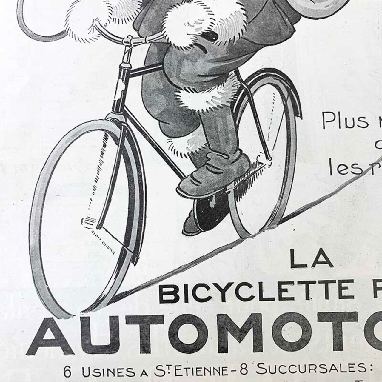 ヴィンテージ雑誌illustration（1920.12）2Pモノクロ 自転車・医療 18PSa20-1