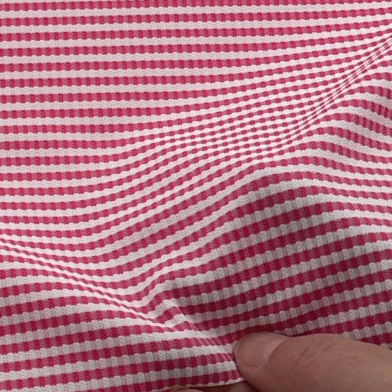 ★NY079◆1.7m◆SALE◆ポリエステル100%ジャージニット生地◆ボーダー調★ホワイト×ピンク