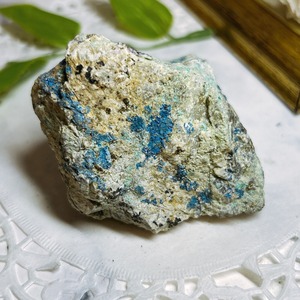 【NE9158】青鉛鉱＊日本産＊兵庫県＊原石＊天然石＊クリスタルワールド