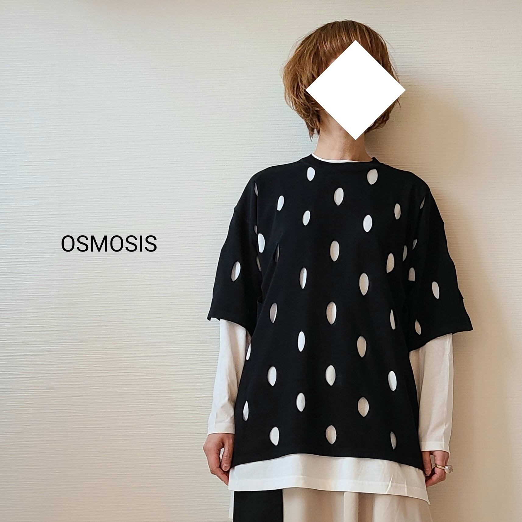 【OSMOSIS】スラッシュニットプルオーバー&TシャツSET(595010-295K)