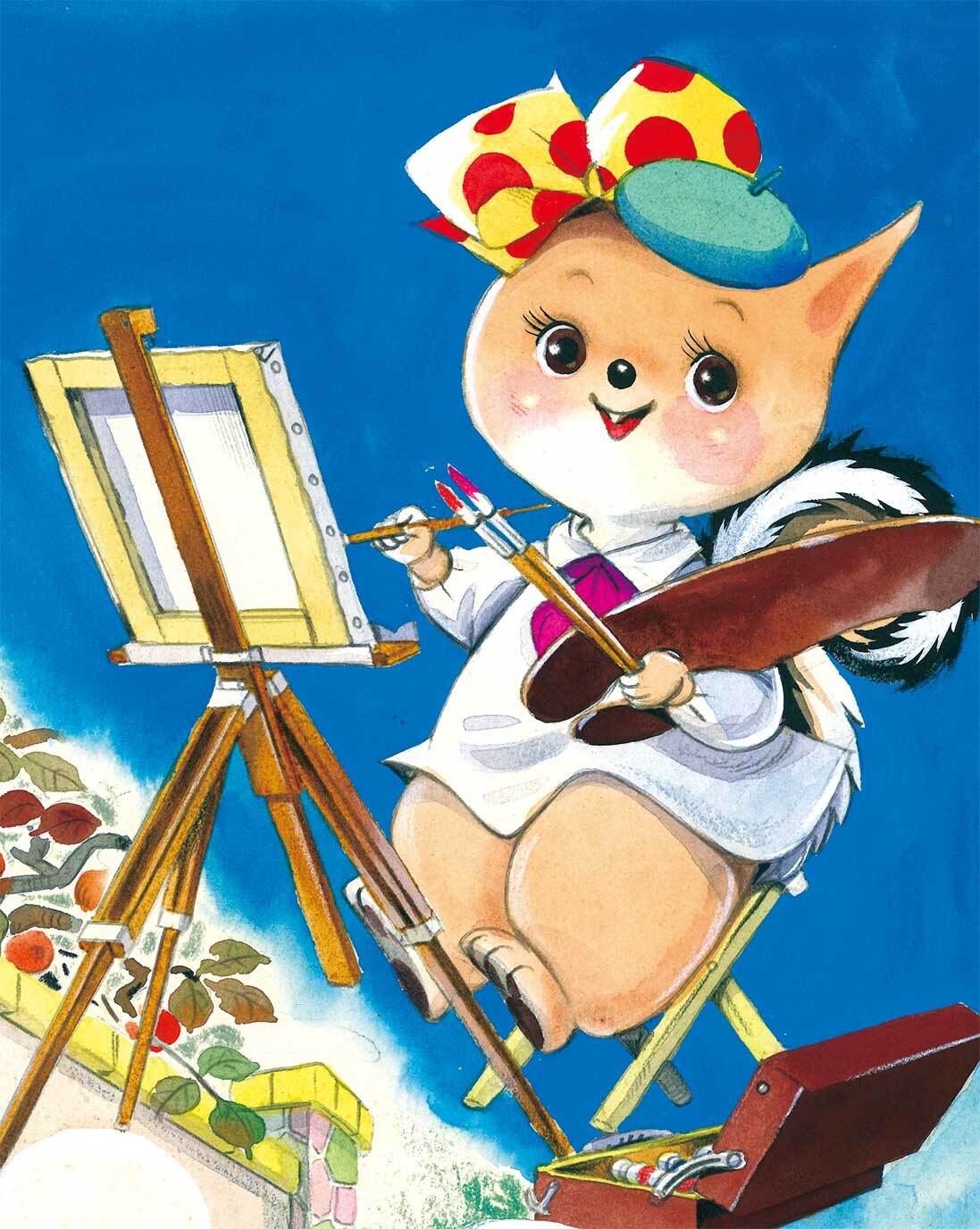 こりすのぽっこちゃん キャンバスアート【絵描きさんのぽっこちゃん