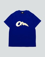 Overlap Spiral Mesh S/S T-shirt BLUE