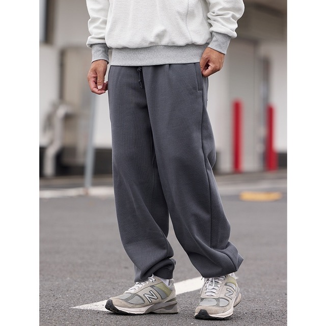 ライニングフリース ワイドテーパード スウェットパンツ a-1204