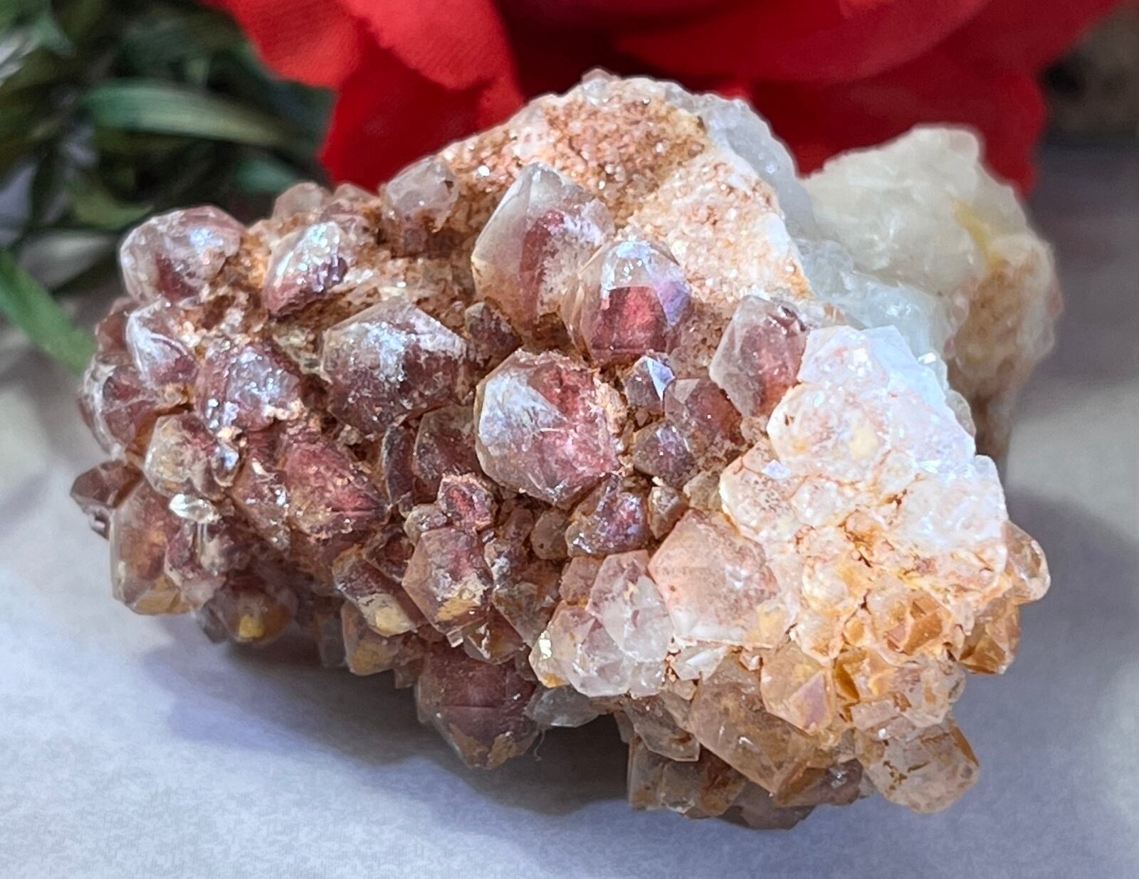 ファントム✿*:・ストロベリー クォーツファイヤークラスター原石