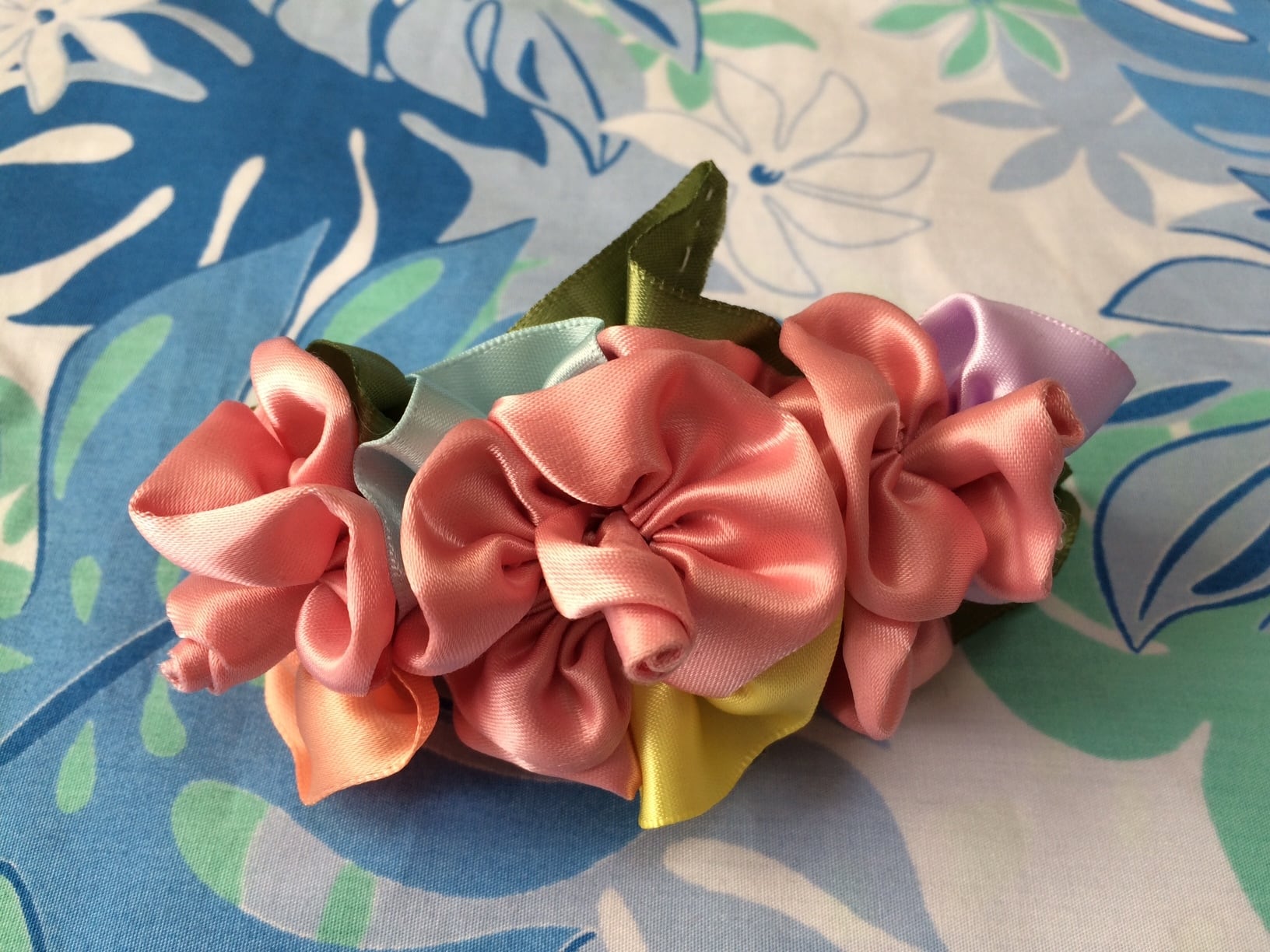 ハワイアンリボンレイ レシピなし ロケラニのバレッタ キット リボンレイ ハンドメイド Makana Aloha