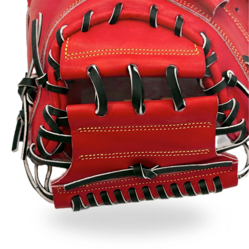 【硬式】玉澤 キャッチャーミット DELUXE TKC-TLS2DX 右投げ(本体:Rオレンジ 紐:ブラック)|タマザワ_05