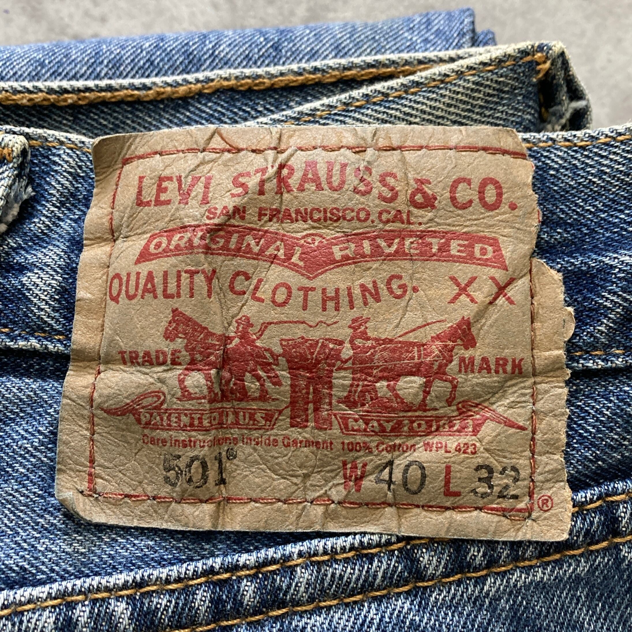 W40 L32】Levis 501 リーバイス ボタンフライ ビッグサイズ 縦落ち