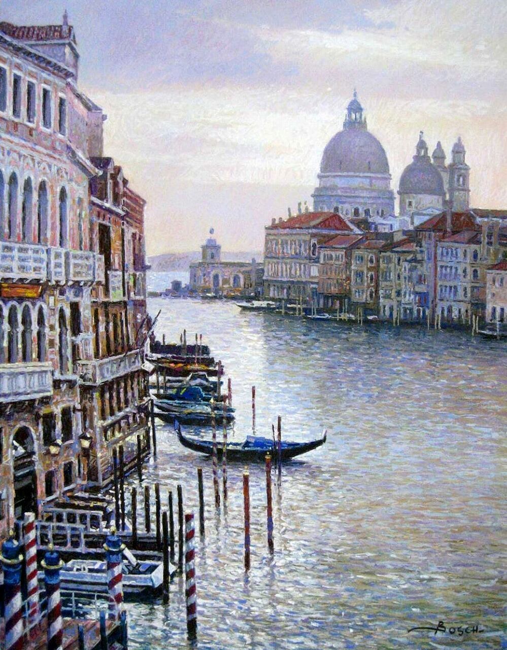 光映えるヴェニスの運河 | "Venice, reflections on the Grand Canal"