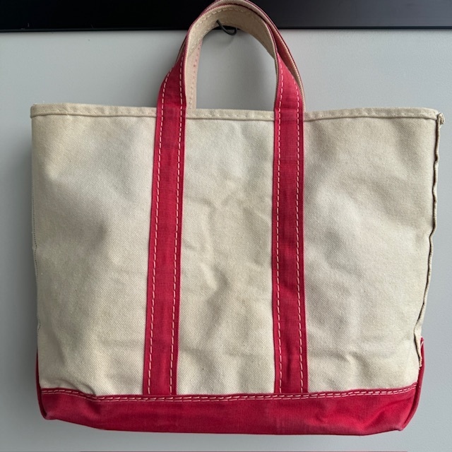L.L.Bean トートバッグ ボートアンドトート 70s ローズレッド ギザタグ ミディアム コットンキャンバス ヴィンテージ 画像2