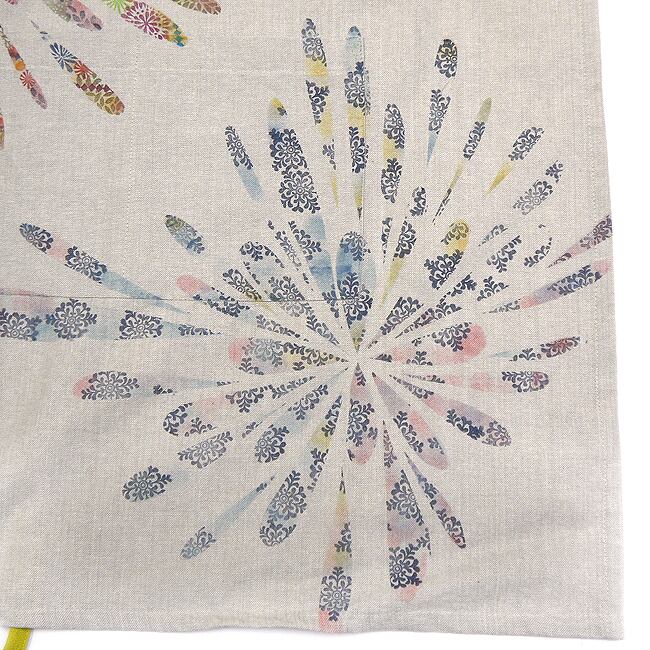 ヤマノグチ 消しゴムはんこデザイン花火柄エプロン エプロン Gallery Hacotoco オンライン支店 ハンドメイド作品専門店