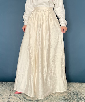 【送料無料】80's off white maxi volume skirt