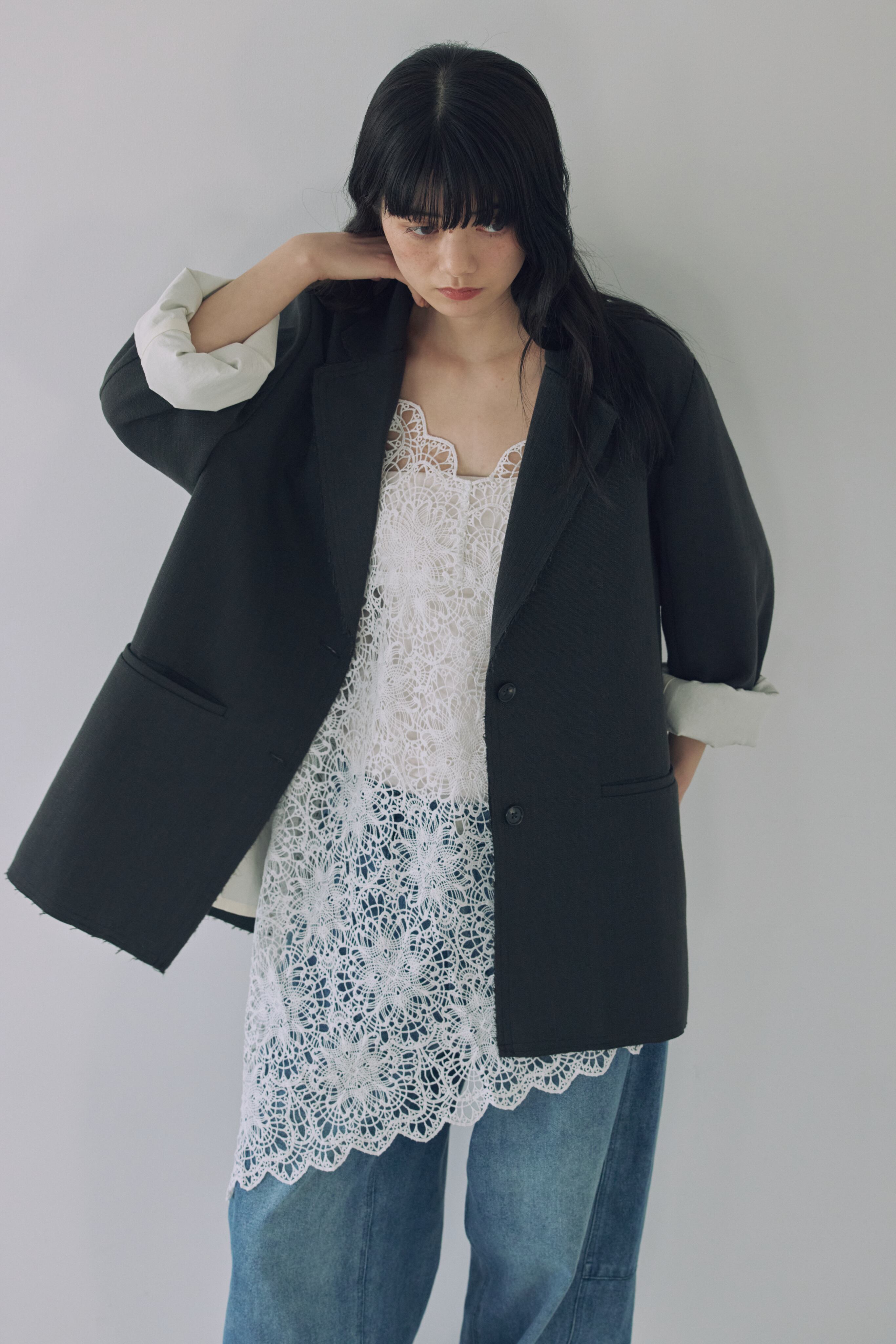 DU260514 Cut Off Design Jacket 【set up可】【Re Stock】 | dium.