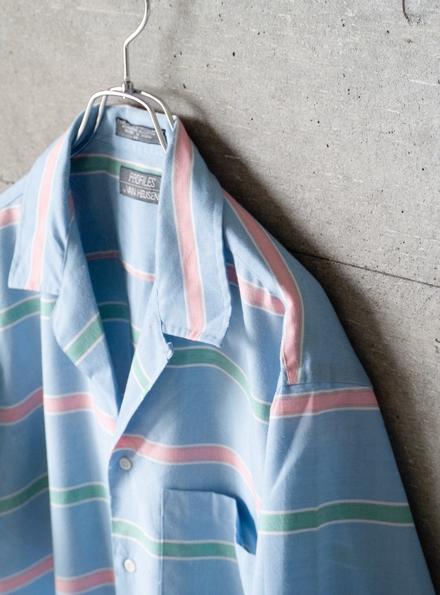 "PROFILES by VAN HEUSEN" 1980s Open collar shirt