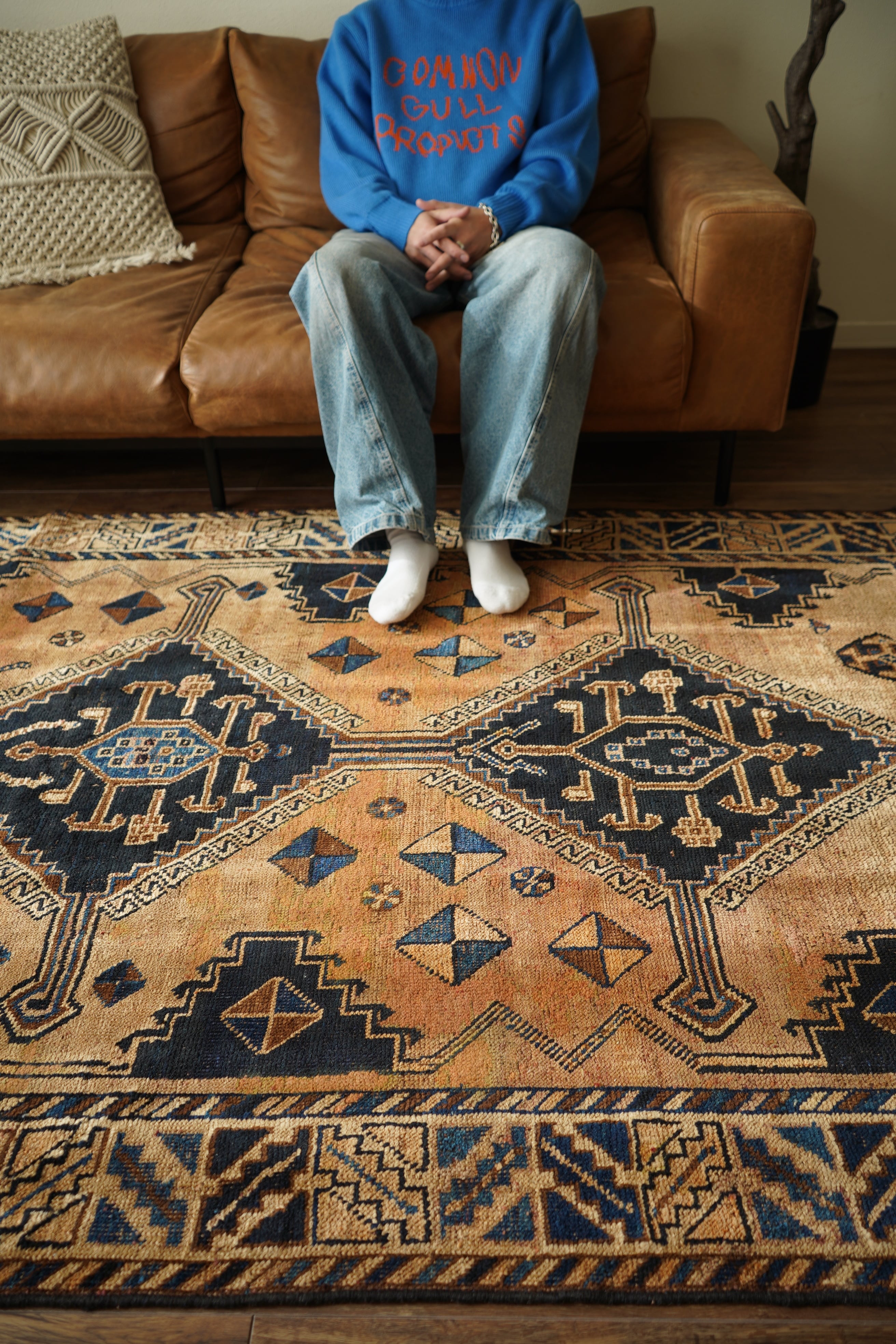 ヴィンテージラグ　トライバルラグ　セミアンティーク ヴィンテージラグ トライバルラグ セミアンティーク