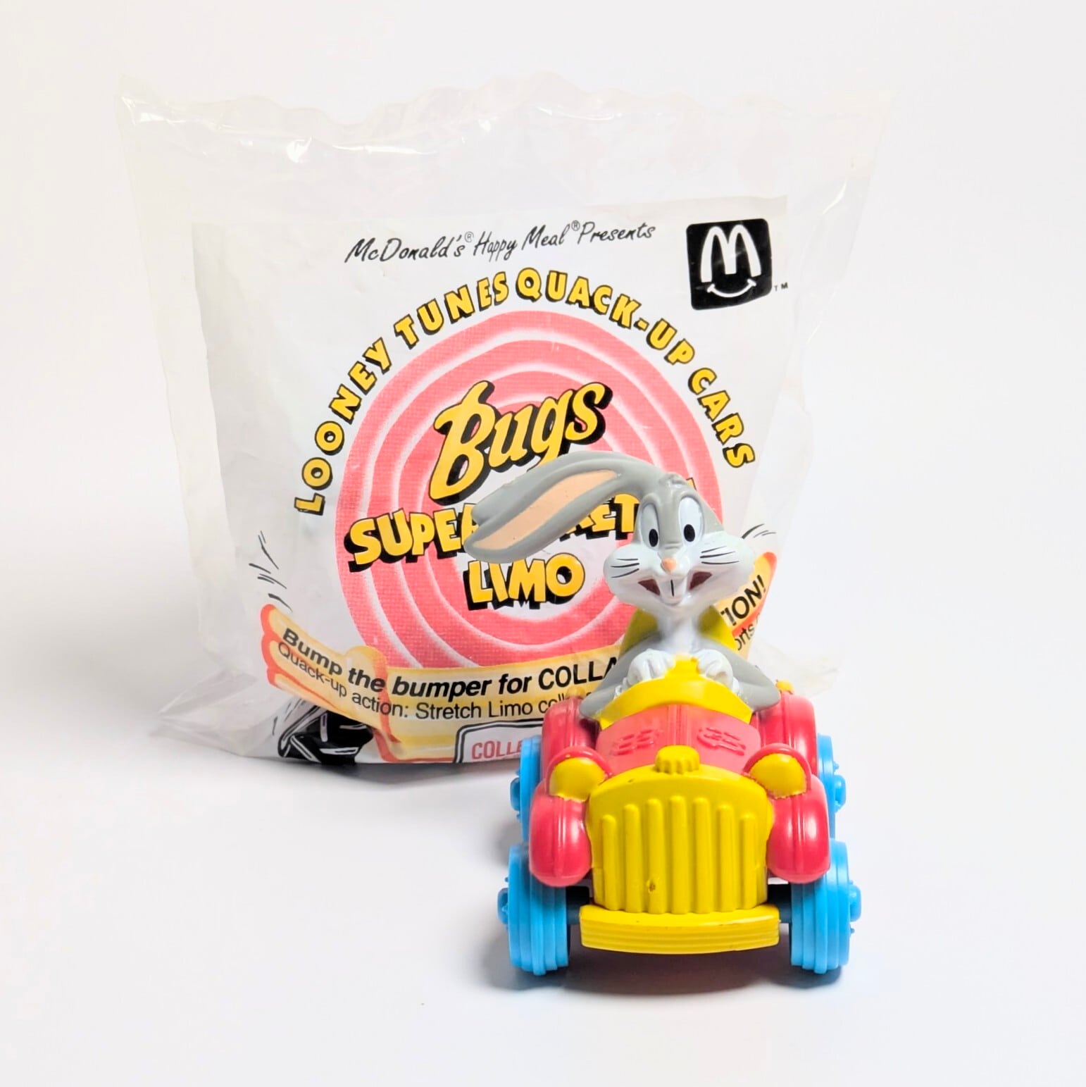 ☆VINTAGE 1992☆【 Looney Tunes ( ルーニーテューンズ ) / バッグス・バニー 】 『 Bugs Bunny Stretch Limo 』1992 McDonald's Happy Meal / USマクドナルド ミールトイ / 未開封〚アメリカン雑貨 アメトイ〛