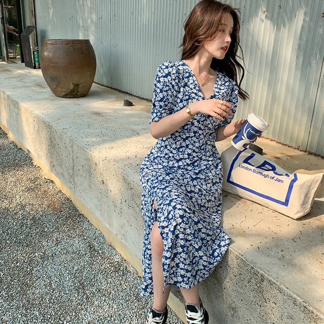 ワンピース レディース ミニワンピ ロングワンピ ロング丈 ミニ丈 花柄