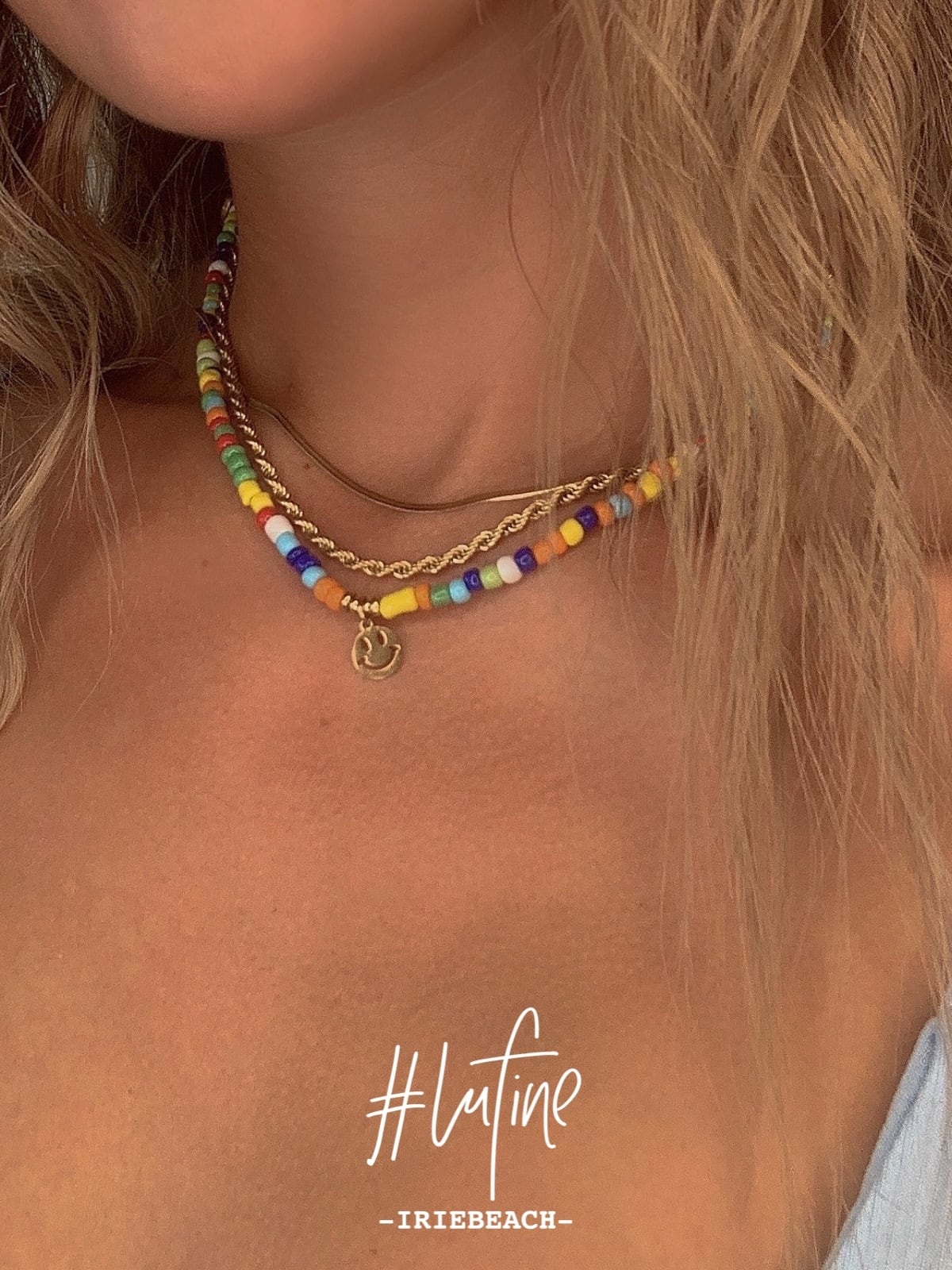 lufine】 Smiley face bead necklace | IRIEBEACH