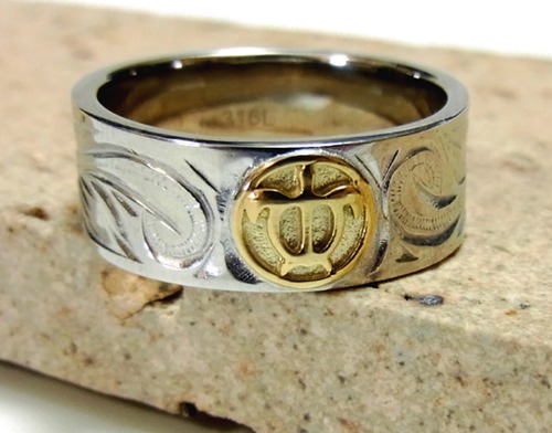 【売れてます！】ハワイアンジュエリー　ホヌ　シルバーリング　メンズ　リング　指輪